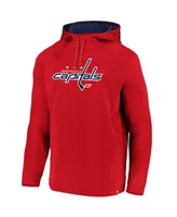 Men's Fanatics Red Washington Capitals Iconic Defender Fleece Pullover Hoodie