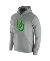 Men's Nike Heathered Gray Oregon Ducks Vintage-Like School Logo Pullover Hoodie