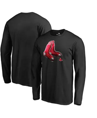 Men's Fanatics Black Boston Red Sox Midnight Mascot Long Sleeve T-shirt