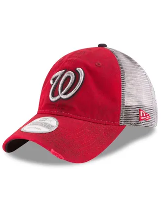 Men's New Era Red Washington Nationals Team Rustic 9TWENTY Adjustable Hat
