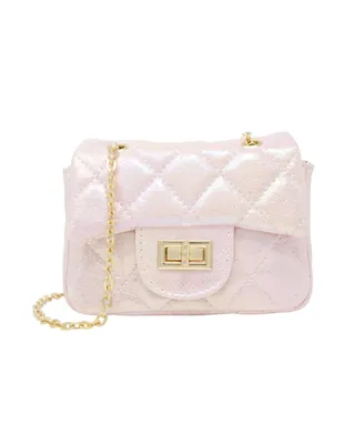 Pearl Classic Shiny Quilted Mini Handbag for Girls