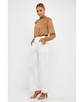 endless rose Women's Polka Dot Chiffon Blouse