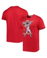 Men's Homage Tom Brady Heathered Red Tampa Bay Buccaneers Nfl Blitz Player Tri-Blend T-shirt