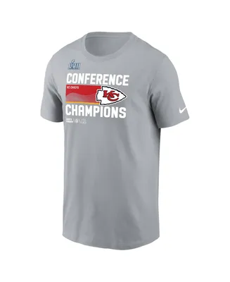Men's Nike Gray Kansas City Chiefs 2022 Afc Champions Trophy Collection T-shirt
