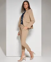 Tommy Hilfiger Women's Twill Puffed-Sleeve One-Button Blazer