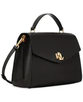 Lauren Ralph Farrah Medium Leather Top-Handle Satchel