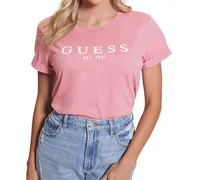 Guess Women's 1981 Cotton Roll-Cuff T-Shirt