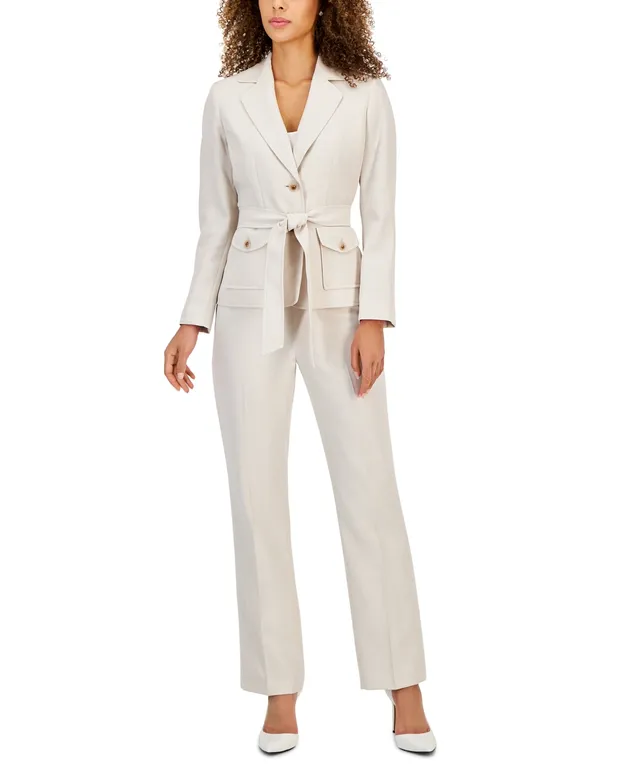 Le Suit Women's Notch-Collar Pantsuit, Regular and Petite Sizes