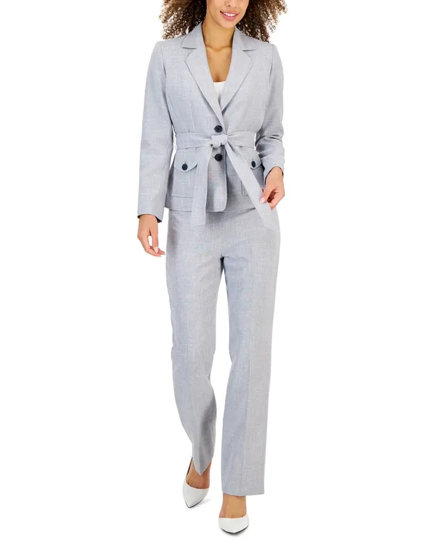 Le Suit Women's Belted Safari Jacket Pantsuit, Regular & Petite Sizes -  Macy's