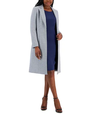 Le Suit Tweed Topper Jacket and Crewneck Sheath Dress Suit, Regular and Petite Sizes