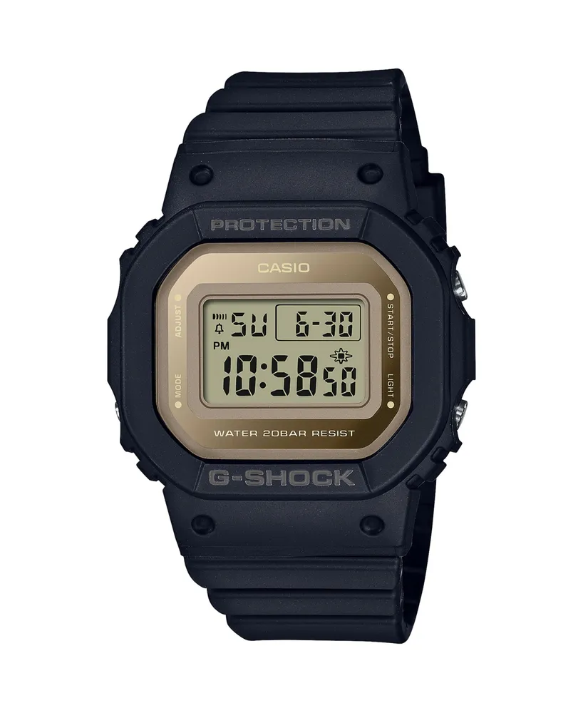 G-Shock Unisex Black and Gold-Tone Resin Digital Watch 40.5mm, GMDS5600-1