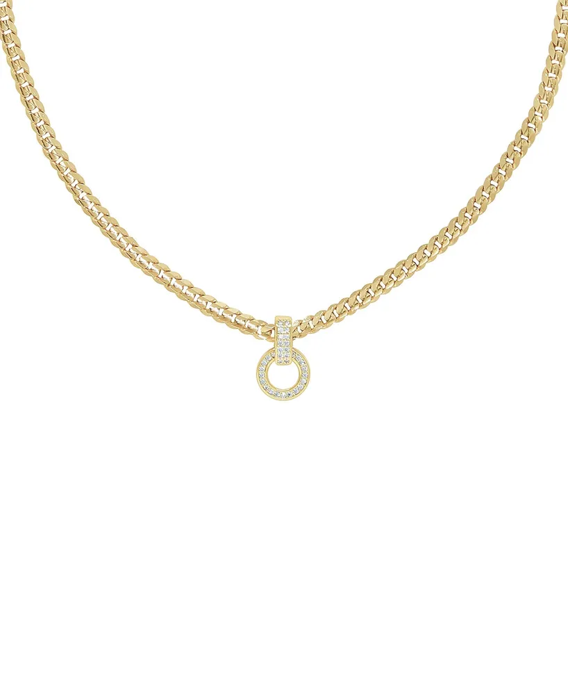 Ettika Infinity Faux Cubic Zirconia Chain Necklace