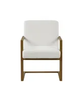 Lifestyle Solutions 34.8" Wood, Steel, Foam and Polyester Dominic Accent Chair