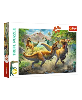 Trefl Red 160 Piece Kids Puzzle- Fighting Tyrannosaurs