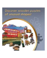 Trefl Wood Craft 501 Piece Wooden Puzzle - Palace of Westminster, Big Ben, London