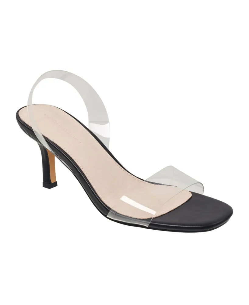 French Connection Women's Tia Slingback Lucite Sandals