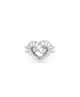 Swarovski Crystal Heart, White Matrix Cocktail Ring