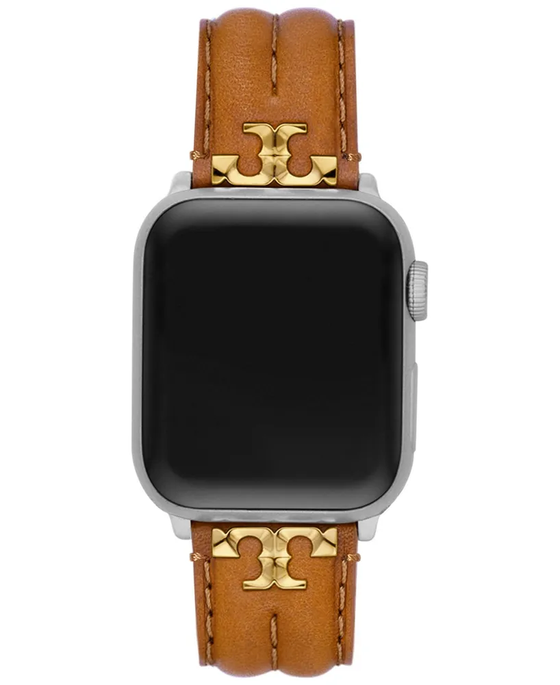 Tory Burch Braided Leather Apple Watch Band in Black, 38-41mm