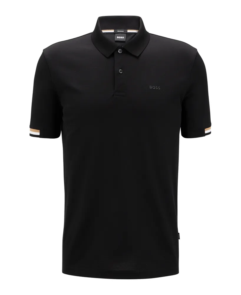 Boss Men's Rubberized Logo Slim-Fit Polo Shirt