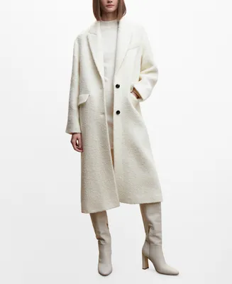 Mango Women's Buttoned Wool Coat