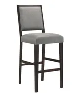 Coaster Home Furnishings 2-Piece Asian Hardwood Upholstered Open Back with Footrest Bar Stools Set