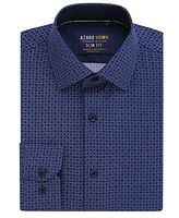 Azaro Uomo Men's Geometric Four-Way Stretch Button Down Shirt