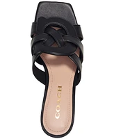 Coach Tillie "C" Emblem Kitten Heel Dress Sandals