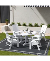 WestinTrends Outdoor Patio Modern Adirondack Dining Chair Weather Resistant