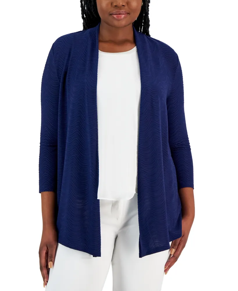 Kasper Women's Open-Front Cardigan, Regular & Plus Sizes - Macy's