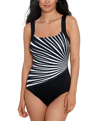Shape Solver Sport for Swim Solutions Women's Leading Points Illusion One-Piece Swimsuit