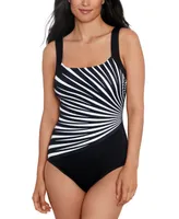 Shape Solver Sport for Swim Solutions Women's Leading Points Illusion One-Piece Swimsuit