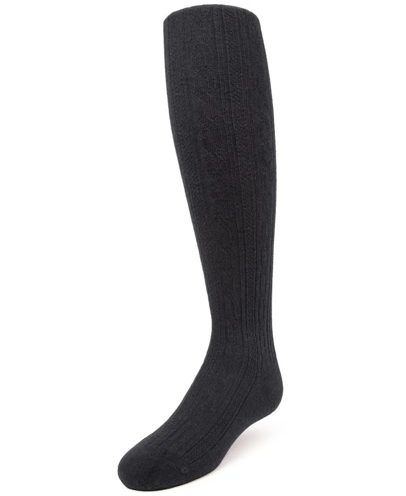 MeMoi Big Girls Cotton Cable Knit Tights