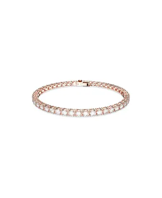 Swarovski Crystal Round Cut Matrix Tennis Bracelet