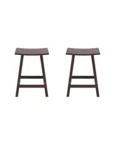 WestinTrends Outdoor Patio Adirondack Counter Height Stool Chair Set of 2