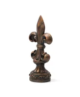 Glitzhome 27.25" H Magnesium Oxide Standing Fleur De Lis Garden Statue