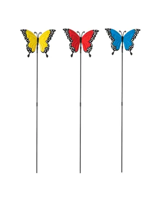 Glitzhome 22" H Metal Butterfly Pick Set, 3 Piece