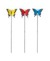 Glitzhome 22" H Metal Butterfly Pick Set, 3 Piece