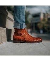 Taft Men's Dylan Hand-Woven Leather Buckle Jodhpur Boots