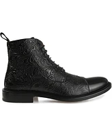 Taft Men's Paris Floral Embossed Leather Dress Boots