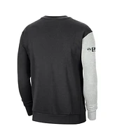 Men's Nike Black, Heather Gray New York Knicks Courtside Versus Force & Flight Pullover Sweatshirt
