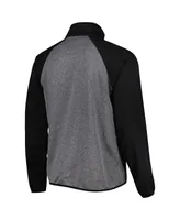 Men's Msx by Michael Strahan Gray, Black Washington Commanders Runners Raglan Full-Zip Track Jacket