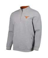 Men's Colosseum Heathered Gray Texas Longhorns Tortugas Quarter-Zip Sweatshirt