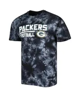 Men's Msx by Michael Strahan Black Green Bay Packers Recovery Tie-Dye T-shirt