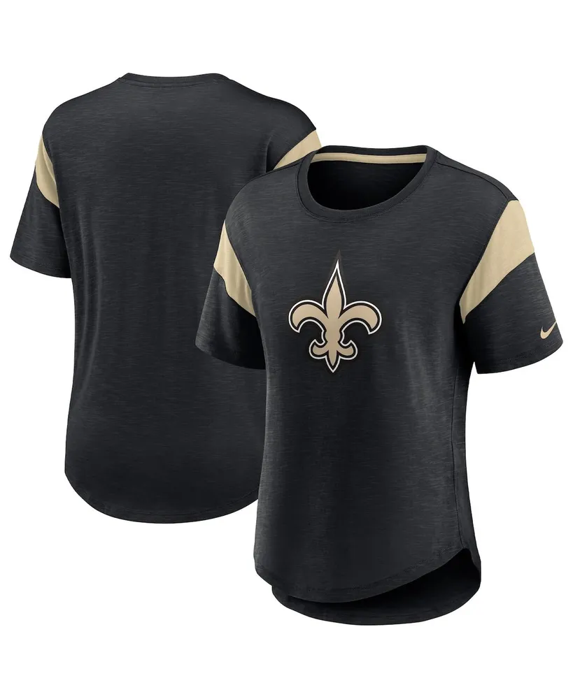 Women's Nike Heather Black New Orleans Saints Primary Logo Fashion Top