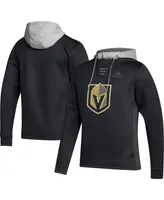 Men's adidas Black Vegas Golden Knights Skate Lace Team Pullover Hoodie