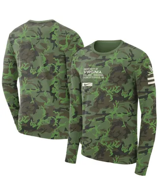 Men's Nike Camo Virginia Cavaliers Military-Inspired Long Sleeve T-shirt