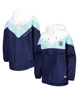 Women's Tommy Hilfiger Blue, Deep Sea Blue Seattle Kraken Staci Half-Zip Windbreaker Jacket