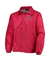 Men's Dunbrooke Red Atlanta Falcons Coaches Classic Raglan Full-Snap Windbreaker Jacket