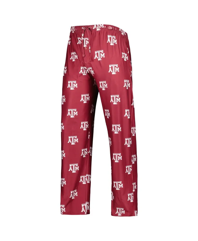 Men's Concepts Sport Maroon Texas A&M Aggies Logo Flagship Allover Print Pants