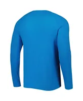 Men's Concepts Sport Blue Miami Marlins Inertia Raglan Long Sleeve Henley T-shirt